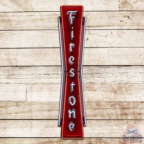 Stunning Firestone 6' Die Cut Single Sided Tin Neon Sign