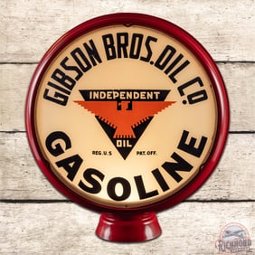 Gibson Bros. Oil Co. Independent Gasoline 15" Single Lens w/ HP Metal Body