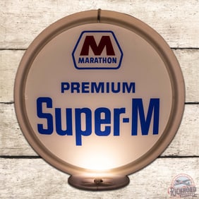 Marathon Premium Super-M 13.5" Complete Capco Gas Pump Globe w/ Logo