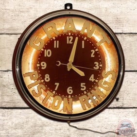 Grant Piston Rings Glo-Dial Neon Advertising Clock