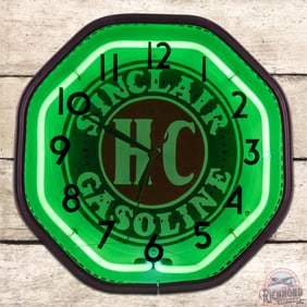 Sinclair H-C Gasoline 18" Octagon Neon Advertising Clock