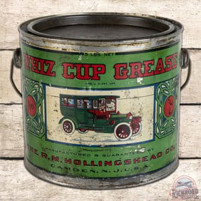 Whiz Cup Grease Metal Can w/ Early Automobile