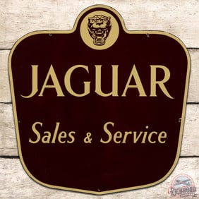 Rare Small Jaguar Sales & Service Sign w/ Logo
