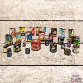 Group of 28 Whiz Advertising Cans Attak Venus & More