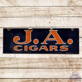 J.A. Cigars Horizontal Single Sided Porcelain Sign