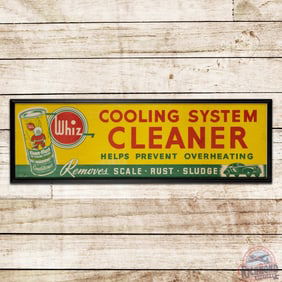 Whiz Cooling System Cleaner Framed Advertising Poster w/ Can & Automobile