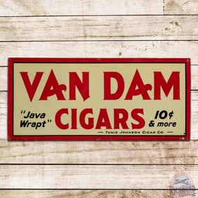 Van Dam Cigars "Java Wrapt" 10 Cents & More Single Sided Tin Sign