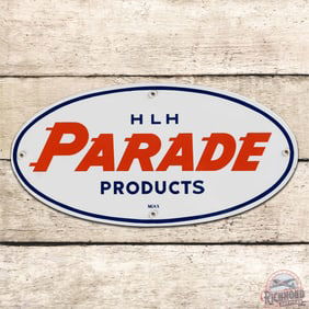 Outstanding Parade Products Gasoline Single Sided Porcelain Pump Plate Sign