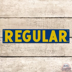Exceptional Deep Rock Gasoline Single Sided Porcelain Pump Plate Sign "Blue"