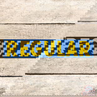 Exceptional Deep Rock Gasoline Single Sided Porcelain Pump Plate Sign "Blue": SSP (single sided porcelain) horizontal sign has day one color and gloss. The field and perimeter are both exceptionally clean and all four factory grommets are intact. All in all an exceptional