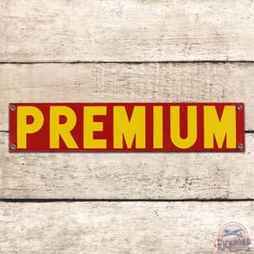 Incredible Deep Rock Gasoline Single Sided Porcelain Pump Plate Sign "Red"