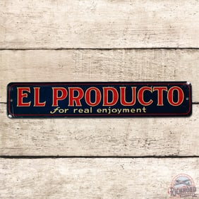 El Producto Cigars "For Real Enjoyment" Convex Single Sided Tin Sign