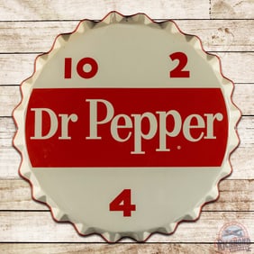 Amazing Dr. Pepper 10-2-4 Single Sided Tin Bottlecap Sign