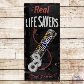 Real Life Savers "Always Good Taste" Single Sided Porcelain Highway Lighthouse Sign