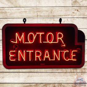 Motor Entrance Double Sided Tin Neon Sign