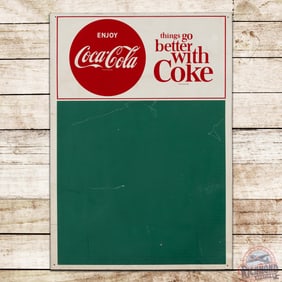 Enjoy Coca Cola "Things Go Better with Coke" Single Sided Tin Menu Board Sign