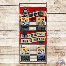 Whiz Motor Rhythm "Makes Motor Hum" Double Sided Tin Display Rack w/ Cans