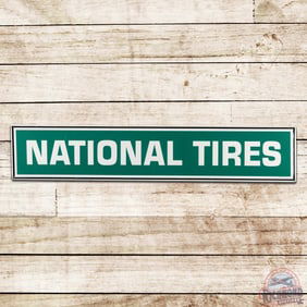National Tires 6' Horizontal Single Sided Tin Sign