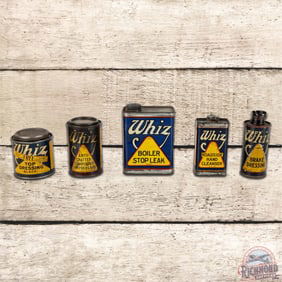 Group of 5 Whiz Automotive Metal Cans