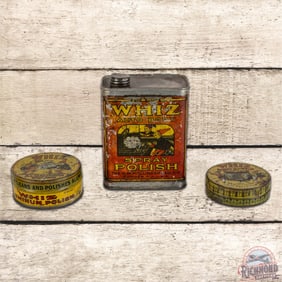 Group of 3 Whiz Automotive Polish Cans