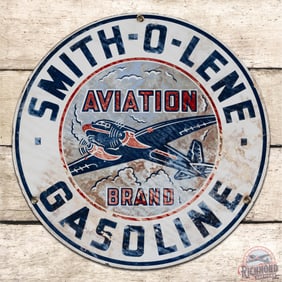 Rare Smith-O-Lene Aviation Brand Gasoline w/ Plane