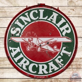 Sinclair Aircraft Green 48" Double Sided Porcelain Sign w/ Ring