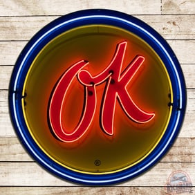 Chevrolet OK Factory 5' Single Sided Porcelain Neon Sign