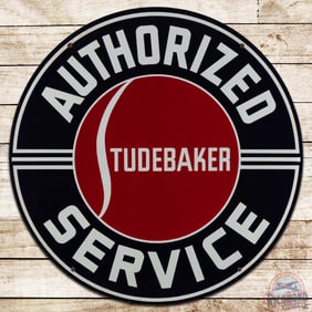Superb 42" Studebaker Service Double Sided Porcelain Sign