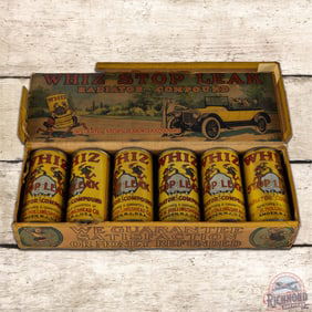 Amazing Whiz Stop Leak Radiator Compound Advertising Display Box w/ 6 Original Cans Complete