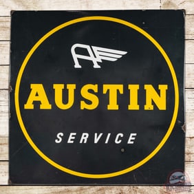 Austin Automobiles Service Single Sided Porcelain Sign w/ Logo