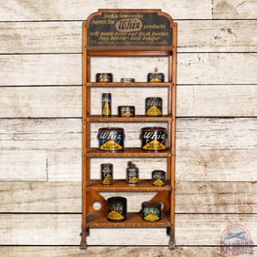 Whiz Products Advertising Display w/ 13 Metal Cans