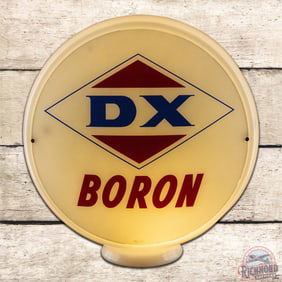 Superb DX Boron Gasoline 13.5" Complete Milk Glass Body Gas Pump Globe