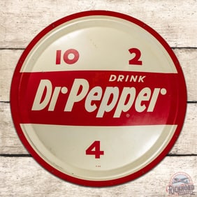 Drink Dr. Pepper 10-2-4 24" Single Sided Tin Bubble Sign