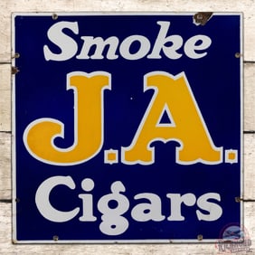 Smoke J.A. Cigars Single Sided Porcelain Sign
