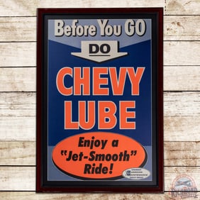 Excellent Chevrolet Chevy Lube Enjoy Jet-Smooth Ride GM Guardian Maintenance Advertising Poster Sign
