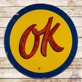 Chevrolet OK 30" Single Sided Porcelain Logo Sign