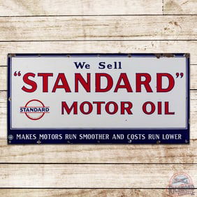 We Sell Standard Motor Oil Single Sided Porcelain Sign w/ Logo