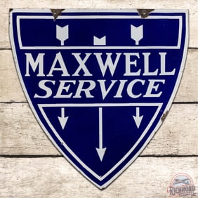 Maxwell Automobiles Service Double Sided Porcelain Sign