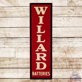 Willard Batteries Vertical Single Sided Tin Sign