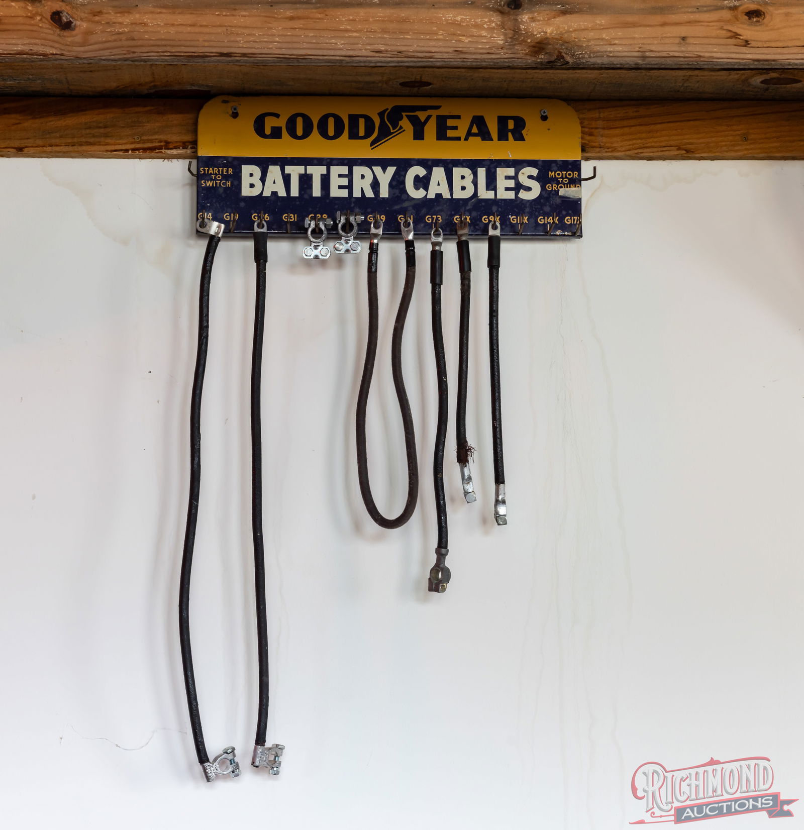 Goodyear Battery Cables Display Rack With Sign And Product (1 of 1)