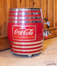 Coca-Cola Barrel Fountain Dispenser "There's Nothing Like Coke" 