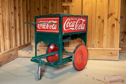 Coca-Cola Glasscock Ice Chest w/ Wheels (Street Vendor)