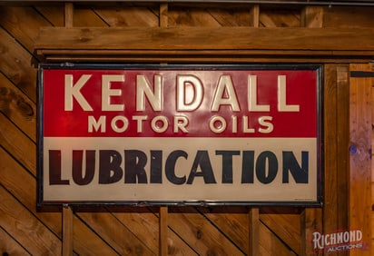 Kendall Motor Oils Lubrication Single Sided Tin Sign
