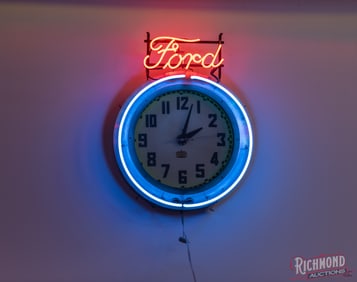 Amazing Ford Cleveland Neon Advertising Clock