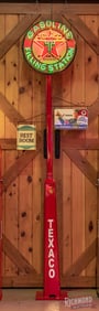 Texaco Custom Made Island Display With Filling Station Neon Sign