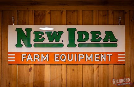 Incredible 1953 New Idea Farm Equipment 6' Single Sided Tin Sign