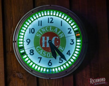 Sinclair HC Gasoline 20" Neon Spinner Clock 