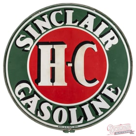 Sinclair H-C Gasoline 48" Double Sided Porcelain Sign w/ Ring