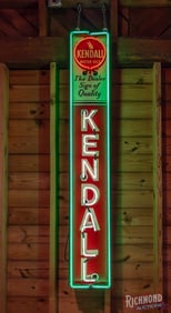 Kendall Vertical Single Sided Tin Neon Sign
