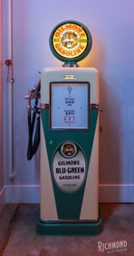 Gilmore Blu-Green Bowser 595 Restored Gas Pump
